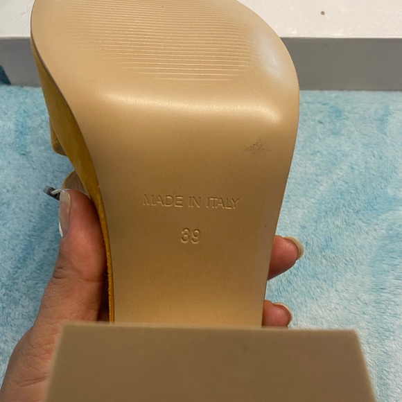 Chiarini Bologna Orange Suede Platform Sandals Sz IT 39, new in box - Picture 9 of 11